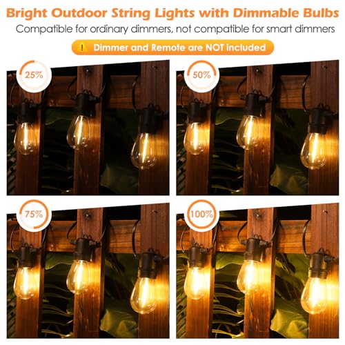 96FT Waterproof LED String Lights for Outdoor Decor