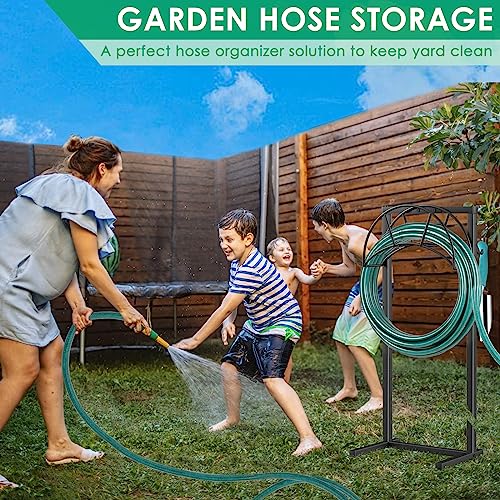 TomCare Upgraded Garden Hose Holder with Tool Hooks