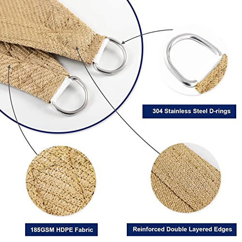 PureFit Rectangle Sun Shade Sails - 10 x 13 ft