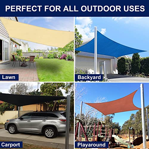 PureFit Rectangle Sun Shade Sails - 10 x 13 ft