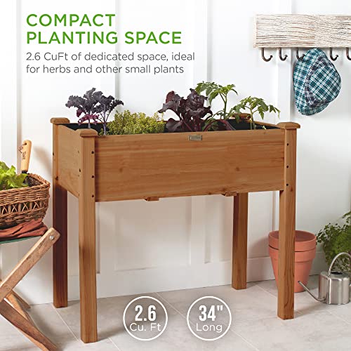 Elevated Wood Planter Box Stand for Kids & Adults