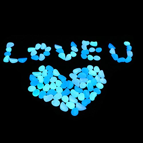 Luminous Glow Pebbles for Yard and Walkways (100 PCS)