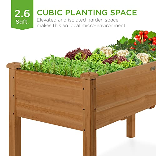 Elevated Wood Planter Box Stand for Kids & Adults