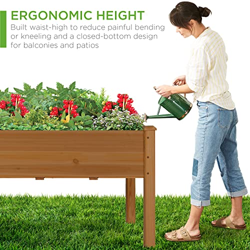 Elevated Wood Planter Box Stand for Kids & Adults