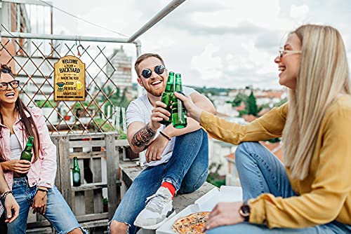 SICOHOME Welcome to Our Backyard Sign - Farmhouse Decoration