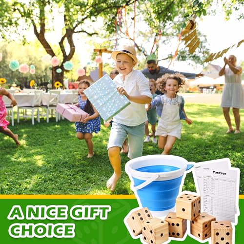 Large Wooden Yard Dice Set for Outdoor Party Games
