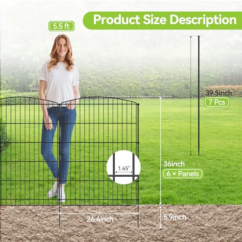 Outdoor Animal Barrier Fence for Garden Decor - Rustproof