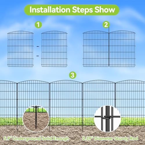 Outdoor Animal Barrier Fence for Garden Decor - Rustproof
