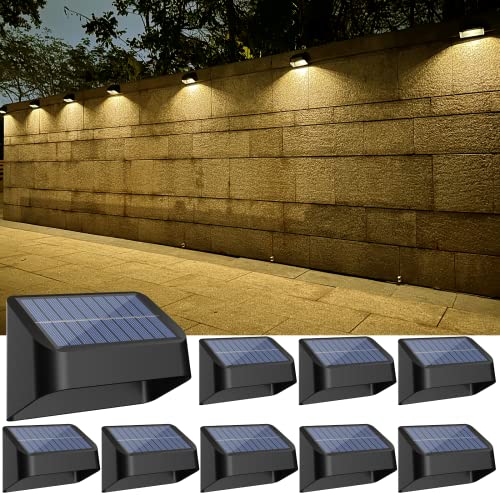 RGB Solar Fence Lights 8 Pack, Dusk-to-Dawn, IP65 Waterproof