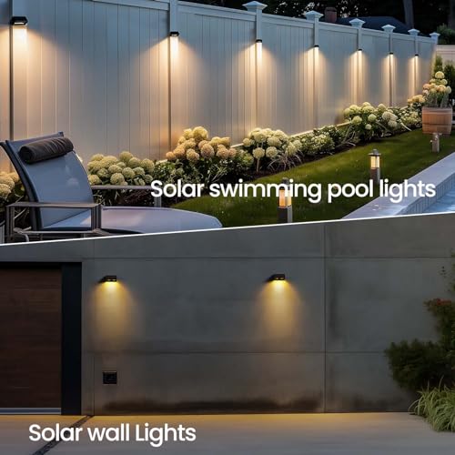 12pack Solar Fence Lights in Warm & Cool White
