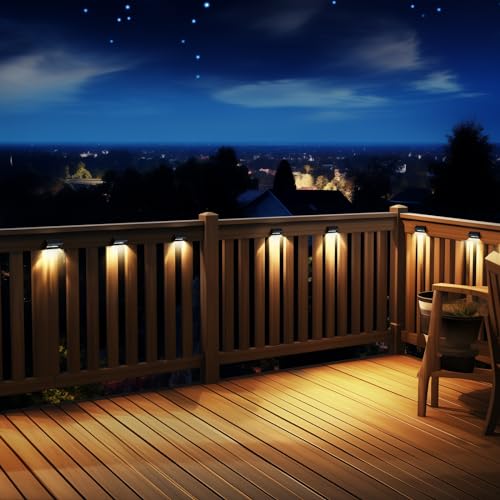 12pack Solar Fence Lights in Warm & Cool White