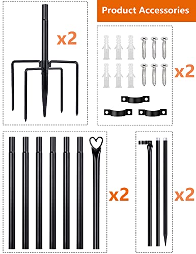LOPANNY String Light Poles Set for Outdoor Decorating