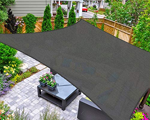Rectangular Graphite Sun Shade Sail for Patio Garden