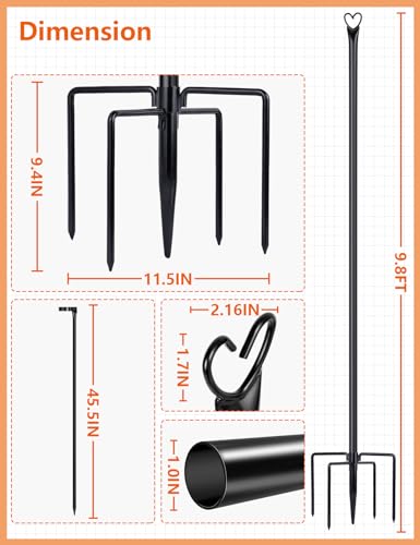 LOPANNY String Light Poles Set for Outdoor Decorating