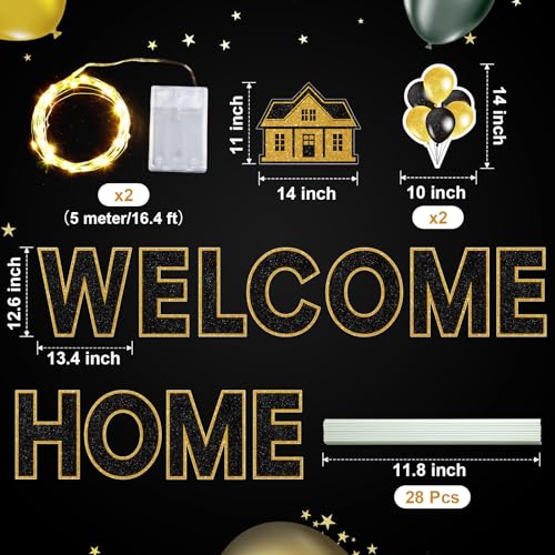 14 Pc Welcome Home Lawn Sign Set with LED Lights