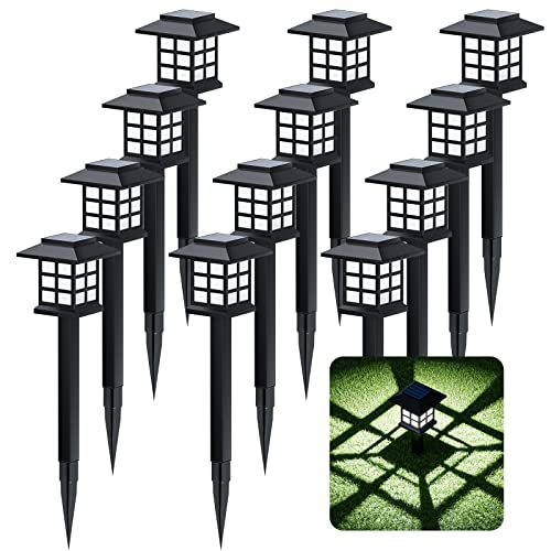 12 Pack Solar Garden Lights - Waterproof & Long-Lasting
