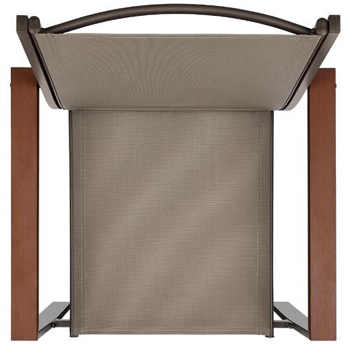 Best Choice Products 4-Piece Outdoor Textilene Patio Conversation Set, Backyard Furniture w/Loveseat, Coffee Table, Steel Frame - Brown/Brown