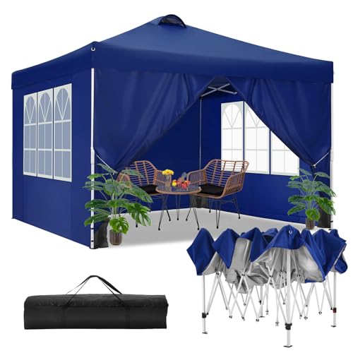 10x10 Pop Up Canopy Tent with Sidewalls & Sandbags