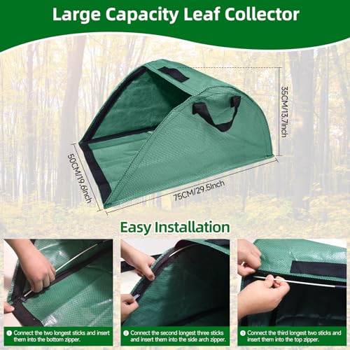 Portable Pop Up Leaf Collector Bag Chute