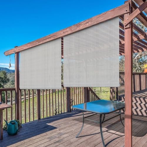 Outdoor Roll Up Shade for Deck, Gazebo & Patio