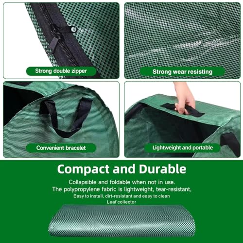 Portable Pop Up Leaf Collector Bag Chute