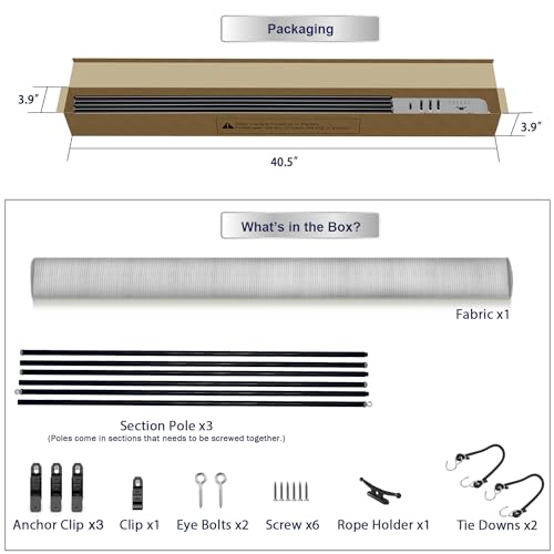 Outdoor Roll Up Shade for Deck, Gazebo & Patio