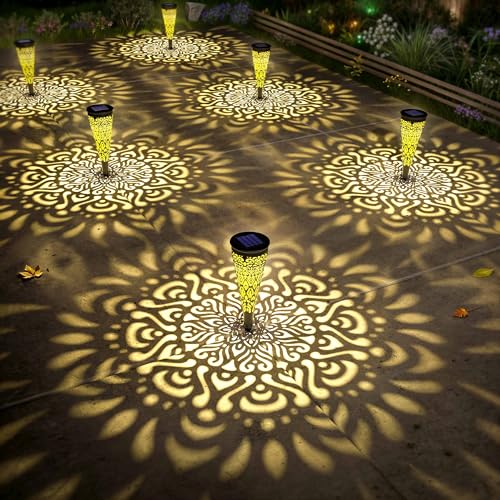 6 Pack Solar Garden Pathway Lights for Outdoor Decor