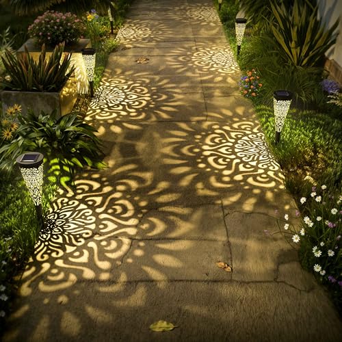 6 Pack Solar Garden Pathway Lights for Outdoor Decor