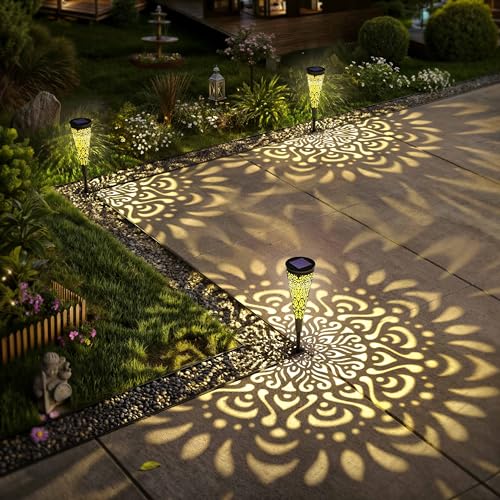 6 Pack Solar Garden Pathway Lights for Outdoor Decor