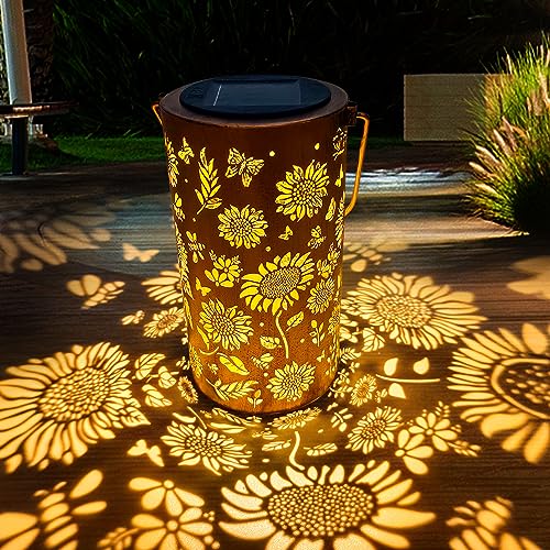 ANYTALK Sunflower Solar Lanterns for Beautiful Outdoor Decor
