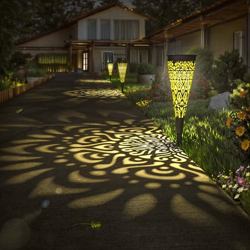 6 Pack Solar Garden Pathway Lights for Outdoor Decor