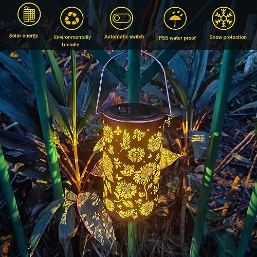 ANYTALK Sunflower Solar Lanterns for Beautiful Outdoor Decor