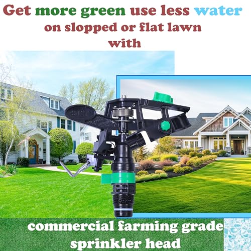 2 Pack Adjustable Impact Sprinklers for Yard & Garden