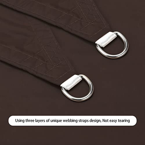 Ankuka Waterproof Sun Shade Sails Canopy (8'x10', Brown)