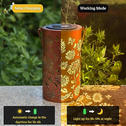 ANYTALK Sunflower Solar Lanterns for Beautiful Outdoor Decor