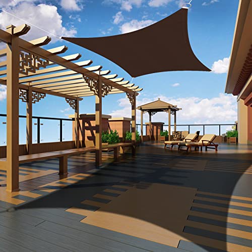 Ankuka Waterproof Sun Shade Sails Canopy (8'x10', Brown)