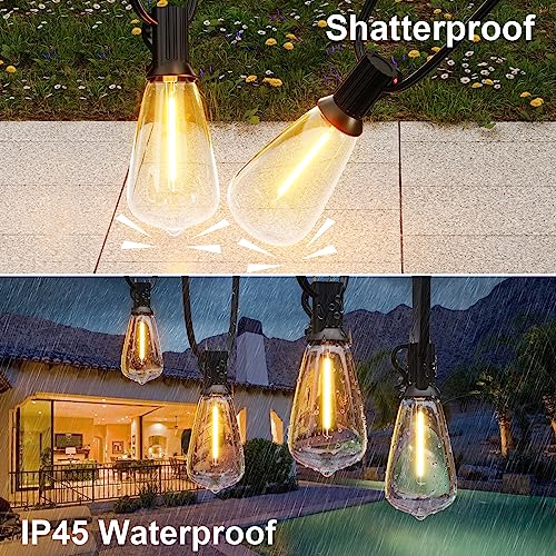 LaPitio 100FT LED String Lights - Dimmable Waterproof