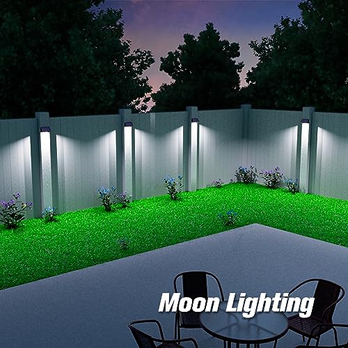 VOLISUN 6 Pack Solar Fence Lights for Outdoor