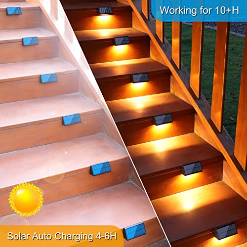 VOLISUN 6 Pack Solar Fence Lights for Outdoor