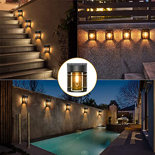 Solar Fence Lights for Outdoor Deck & Patio Decor