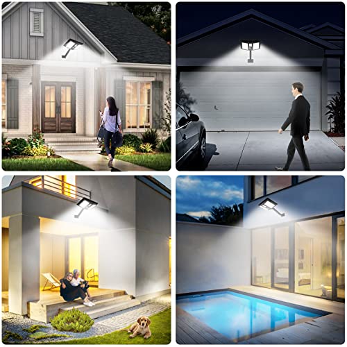 138LEDs Solar Barn Lights with Motion Sensor, 4 Modes