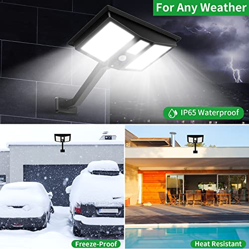 138LEDs Solar Barn Lights with Motion Sensor, 4 Modes