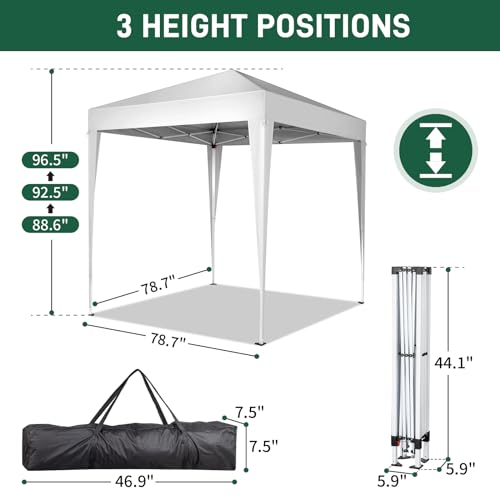 6.5x6.5ft Pop Up Canopy Tent for Outdoor Events