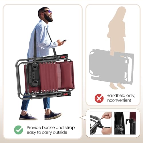 Set of 2 Burgundy Zero Gravity Reclining Lounge Chairs