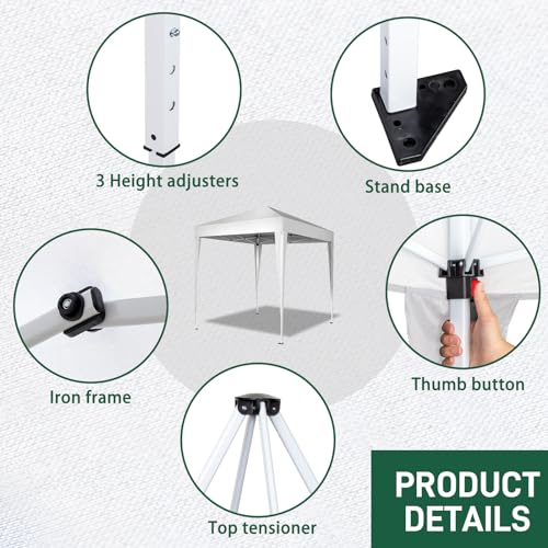 6.5x6.5ft Pop Up Canopy Tent for Outdoor Events