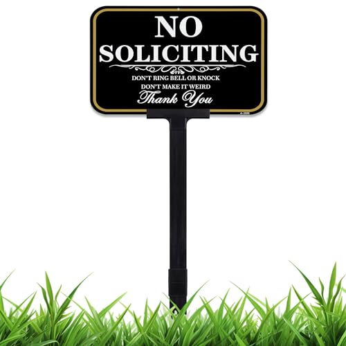 Polite No Soliciting Sign for House & Yard