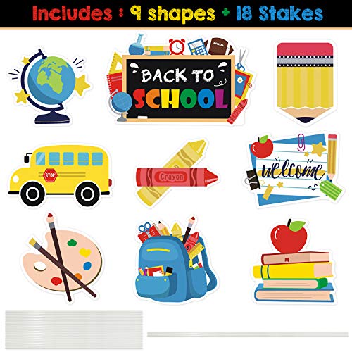 Colorful Back to School Yard Sign Set of 9