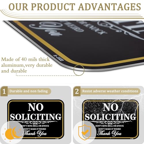 Polite No Soliciting Sign for House & Yard