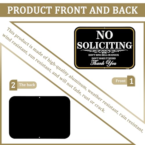 Polite No Soliciting Sign for House & Yard