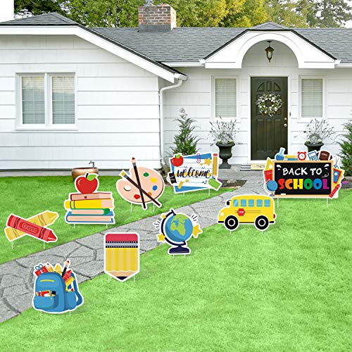 Colorful Back to School Yard Sign Set of 9